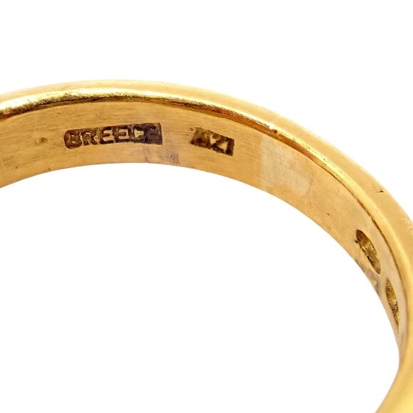 Authentic! Ilias Lalaounis Greece 18k Yellow Gold Onyx Ring - Picture 10 of 13